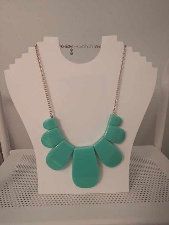 Jewelry - Green Enamel And Metal Chunky Boho Statement Bib Necklace Women's Jewelry